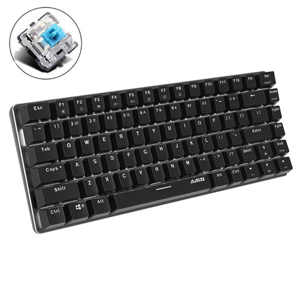 Ajazz AK33 Laptop Computer Gaming Mechanical Keyboard (Black Blue Shaft)