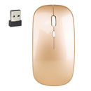 HXSJ M80 2.4GHz Wireless 1600DPI Three-speed Adjustable Optical Mute Mouse (Gold)