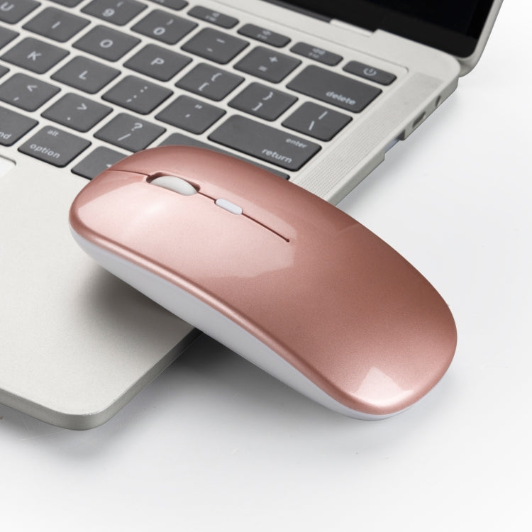 HXSJ M80 2.4GHz Wireless 1600DPI Three-speed Adjustable Optical Mute Mouse (Rose Gold)