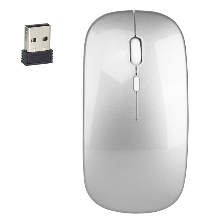 HXSJ M80 2.4GHz Wireless 1600DPI Three-speed Adjustable Optical Mute Mouse (Silver)