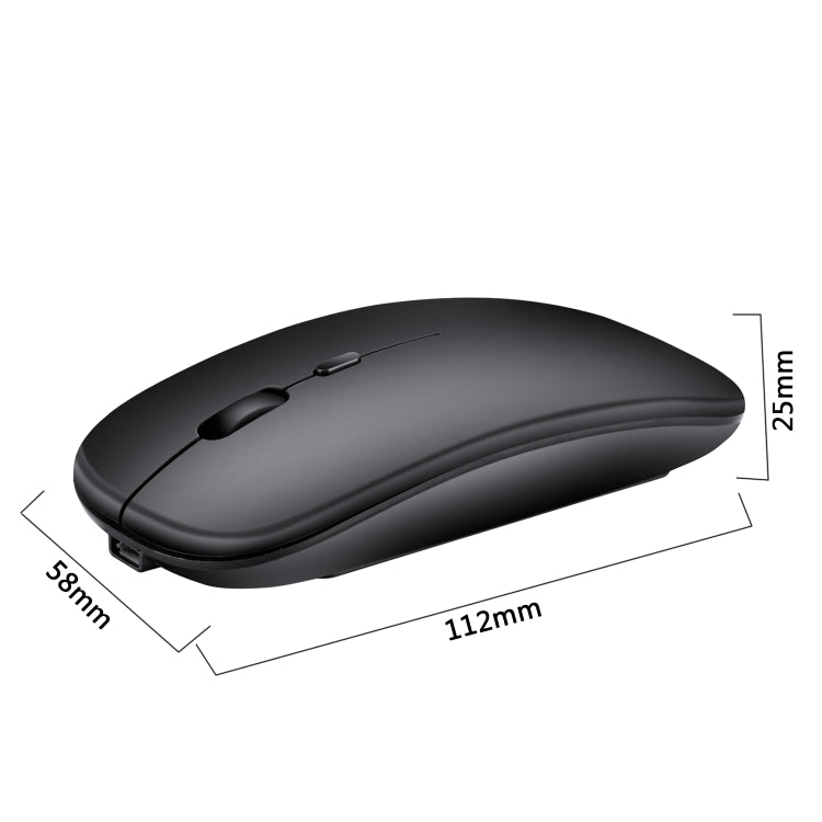 HXSJ M80 2.4GHz Wireless 1600DPI Three-speed Adjustable Optical Mute Mouse (Black)