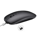 HXSJ M80 2.4GHz Wireless 1600DPI Three-speed Adjustable Optical Mute Mouse (Silver)