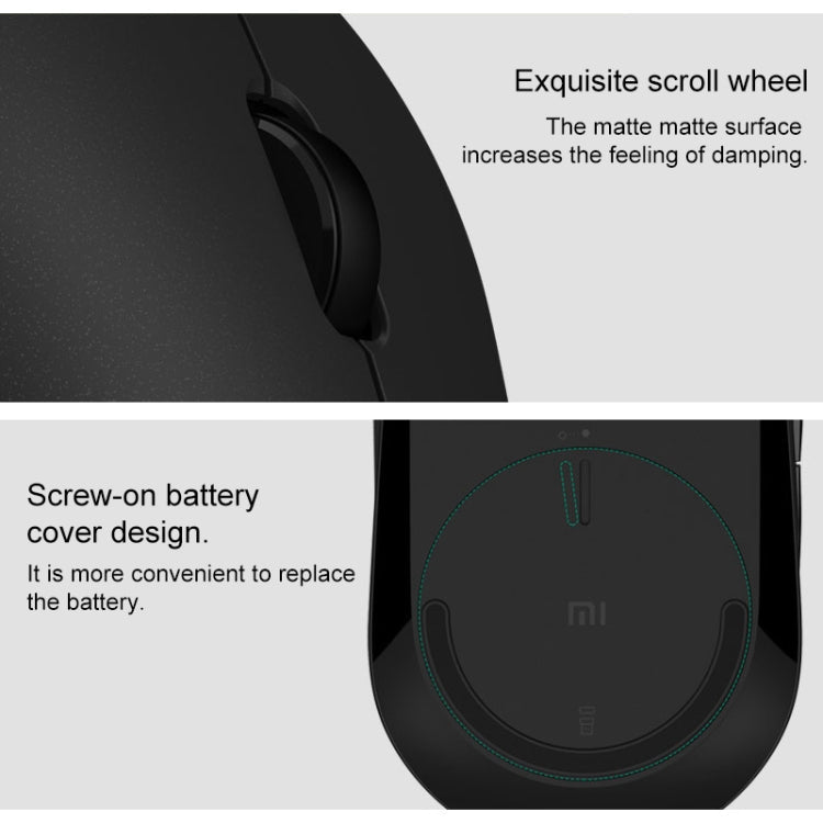 Original Xiaomi 2.4G Wireless Bluetooth 4.2 Dual Mode Silent Mouse (Black)