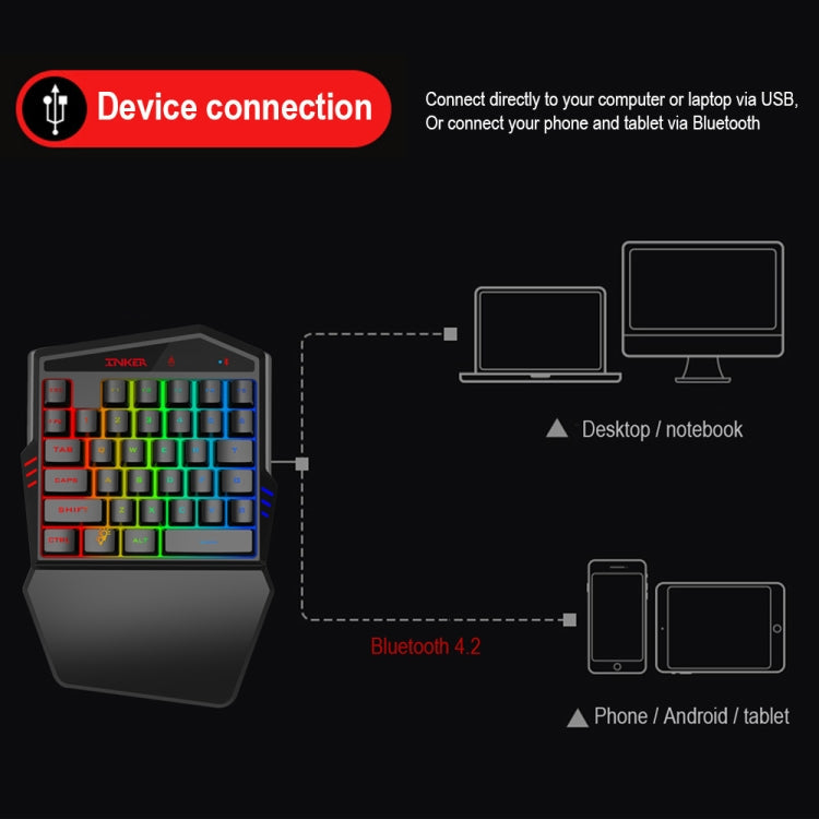 HXSJ V100-2+S100+P5 Bluetooth Mobile Game Keyboard Mouse Converter Set
