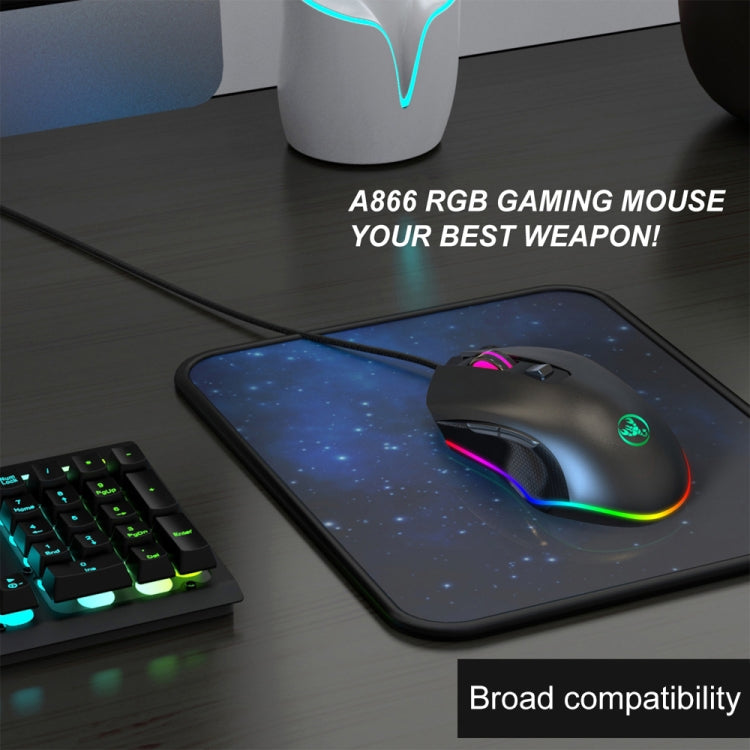 HXSJ V100-2+A866 Wired Mobile Game One-handed Keyboard Mouse Set