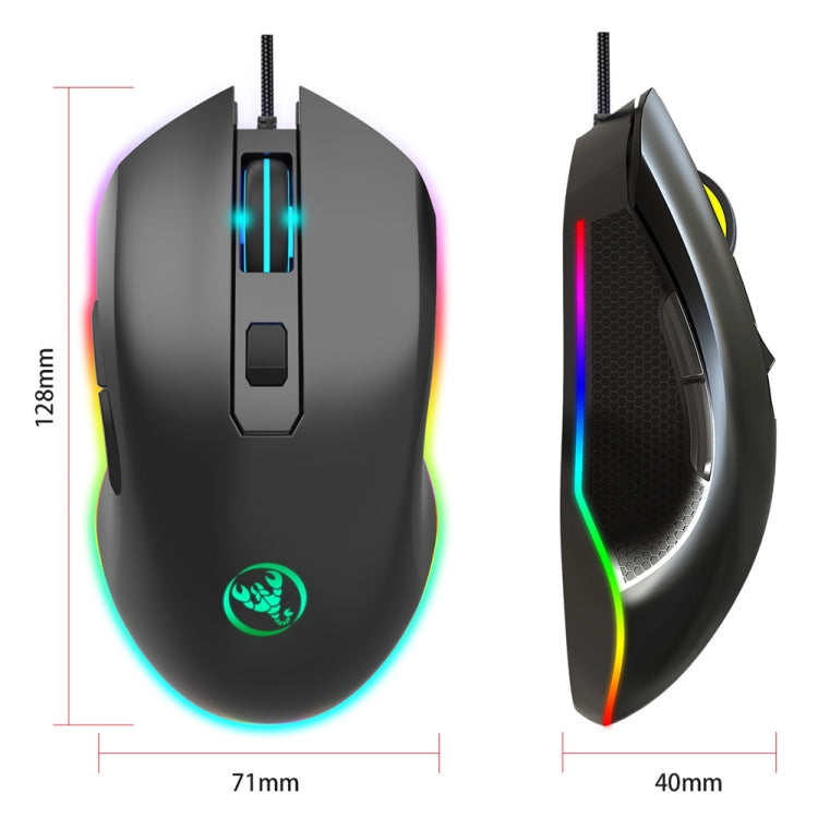 HXSJ V100-2+A866 Wired Mobile Game One-handed Keyboard Mouse Set