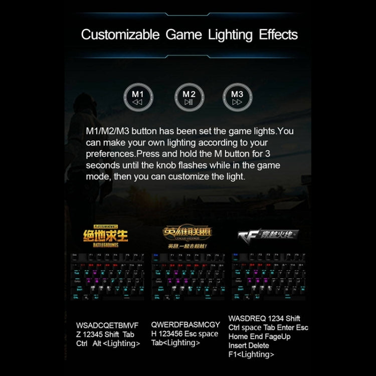 AULA F2088 108 Keys Mixed Light Plating Punk Mechanical Black Switch Wired USB Gaming Keyboard with Metal Button(Silver)