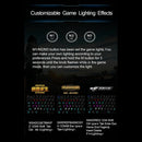 AULA F2088 PBT Keycap 108 Keys White Backlight Mechanical Black Switch Wired Gaming Keyboard(Black White)