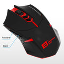 ET X-08 7-keys 2400DPI 2.4G Wireless Mute Gaming Mouse with USB Receiver & Colorful Backlight (Black)