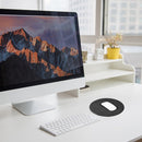 Microfiber Crazy Horse Texture Circular Waterproof Mouse Pad(Black)