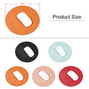 Microfiber Crazy Horse Texture Circular Waterproof Mouse Pad(Light Brown)