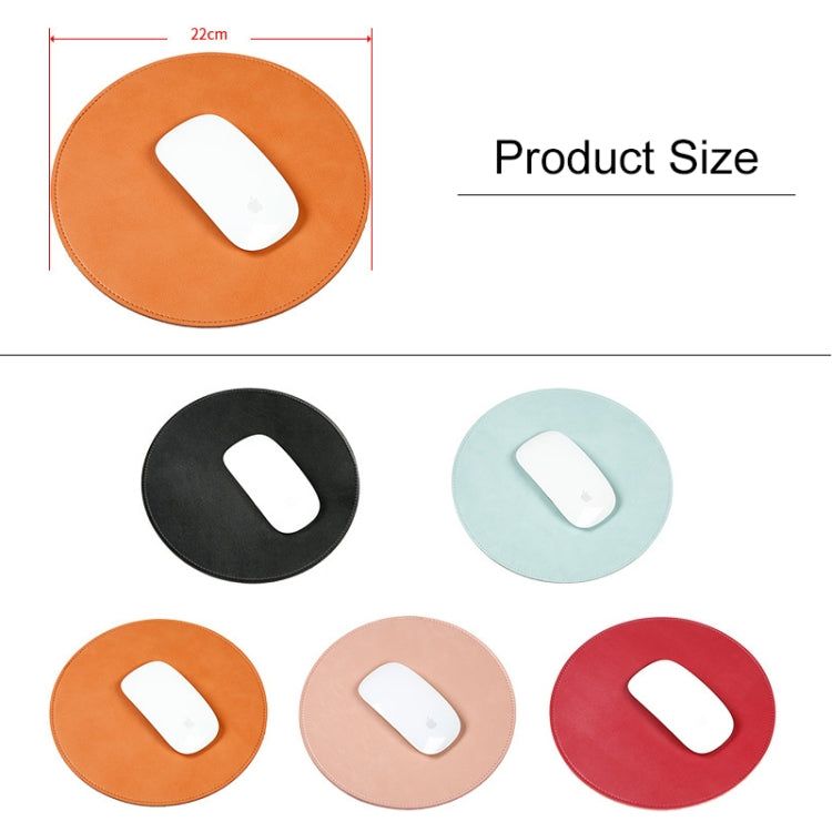 Microfiber Crazy Horse Texture Circular Waterproof Mouse Pad(Red)