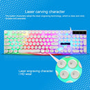 Chasing Leopard G21 USB 104-keys Waterproof Floating Round Punk Keycap Colorful Backlight Mechanical Feel Wired Keyboard, Length: 1.3m(Black)
