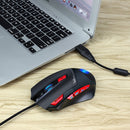 HXSJ S800 Wired Mechanical Macros Define 9 Programmable Keys 6000 DPI Adjustable Gaming Mouse with LED Light