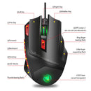 HXSJ S800 Wired Mechanical Macros Define 9 Programmable Keys 6000 DPI Adjustable Gaming Mouse with LED Light
