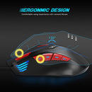 HXSJ S800 Wired Mechanical Macros Define 9 Programmable Keys 6000 DPI Adjustable Gaming Mouse with LED Light
