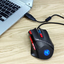 HXSJ S800 Wired Mechanical Macros Define 9 Programmable Keys 6000 DPI Adjustable Gaming Mouse with LED Light