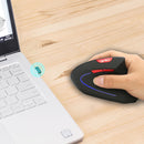 HXSJ T22 2.4GHz Wireless 4-Keys 2400 DPI Adjustable Ergonomics Optical Vertical Mouse(Black)