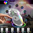 HXSJ J900 6 Keys RGB Lighting Programmable Gaming Wired Mouse (White)