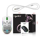 HXSJ J900 6 Keys RGB Lighting Programmable Gaming Wired Mouse (White)