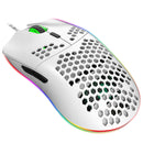 HXSJ J900 6 Keys RGB Lighting Programmable Gaming Wired Mouse (White)