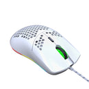 HXSJ J900 6 Keys RGB Lighting Programmable Gaming Wired Mouse (White)