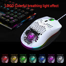 HXSJ J900 6 Keys RGB Lighting Programmable Gaming Wired Mouse (White)
