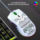 HXSJ J900 6 Keys RGB Lighting Programmable Gaming Wired Mouse (White)