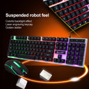 SHIPADOO D280 Wired RGB Backlight Mechanical Feel Suspension Keyboard + 3D Cool Mouse Kit for Laptop, PC(Black)