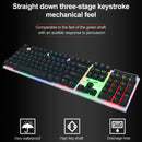 SHIPADOO D280 Wired RGB Backlight Mechanical Feel Suspension Keyboard + 3D Cool Mouse Kit for Laptop, PC(White)