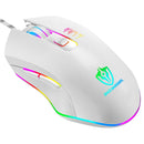SHIPADOO GM3 3600 DPI Four-speed Adjustable Four-button Cool Colorful Respiration Light Gaming Wired Mouse(White)
