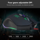 SHIPADOO GM3 3600 DPI Four-speed Adjustable Four-button Cool Colorful Respiration Light Gaming Wired Mouse(Grey)