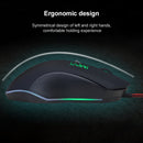 SHIPADOO GM3 3600 DPI Four-speed Adjustable Four-button Cool Colorful Respiration Light Gaming Wired Mouse(Black)