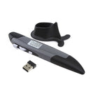 PR-03 2.4G USB Receiver Adjustable 1600 DPI Wireless Optical Pen Mouse for Computer PC Laptop Drawing Teaching(Grey)