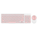 FOETOR iK6630 Wireless Keyboard and Mouse Set (Pink)