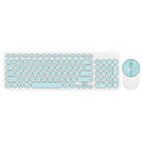 FOETOR iK6630 Wireless Keyboard and Mouse Set (Green)