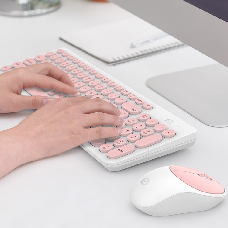 FOETOR iK6630 Wireless Keyboard and Mouse Set (Pink)
