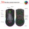 HXSJ T66 7 Keys Colorful Lighting Programmable Gaming Wireless Mouse (Black)