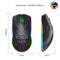 HXSJ T66 7 Keys Colorful Lighting Programmable Gaming Wireless Mouse (Black)