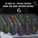 HXSJ T66 7 Keys Colorful Lighting Programmable Gaming Wireless Mouse (White)