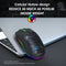 HXSJ T66 7 Keys Colorful Lighting Programmable Gaming Wireless Mouse (Black)