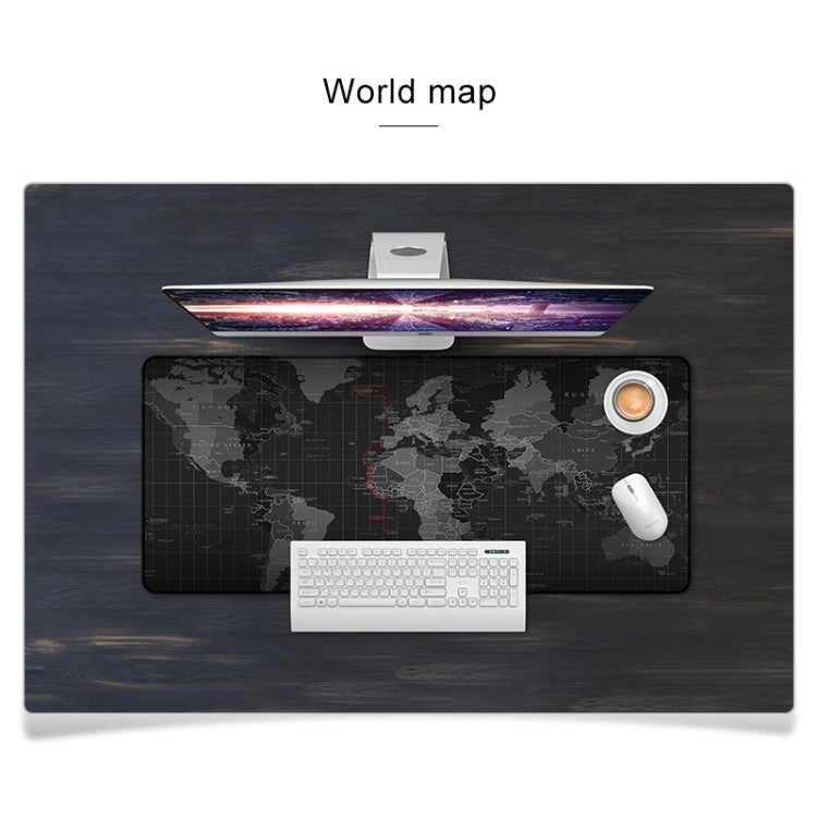 YINDIAO Large Rubber Mouse Pad Anti-skid Gaming Office Desk Pad Keyboard Mat, Size: 800x300mm (World Map)