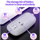 YINDIAO A2 2.4GHz 1600DPI 3-modes Adjustable RGB Light Rechargeable Wireless Silent Mouse (Grey)