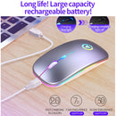 YINDIAO A2 2.4GHz 1600DPI 3-modes Adjustable RGB Light Rechargeable Wireless Silent Mouse (White)