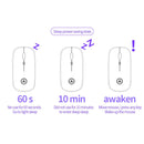 YINDIAO A2 2.4GHz 1600DPI 3-modes Adjustable RGB Light Rechargeable Wireless Silent Mouse (Grey)