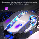 YINDIAO A4 2.4GHz 1600DPI 3-modes Adjustable Rechargeable Wireless Silent Gaming Mouse (Black Silver)