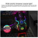 YINDIAO A5 2.4GHz 1600DPI 3-modes Adjustable Rechargeable RGB Light Wireless Silent Gaming Mouse (Grey)
