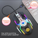YINDIAO A5 2.4GHz 1600DPI 3-modes Adjustable Rechargeable RGB Light Wireless Silent Gaming Mouse (Grey)