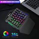 HXSJ V100 + A876 Mobile Game One Hand Wired Keyboard + Mouse Set