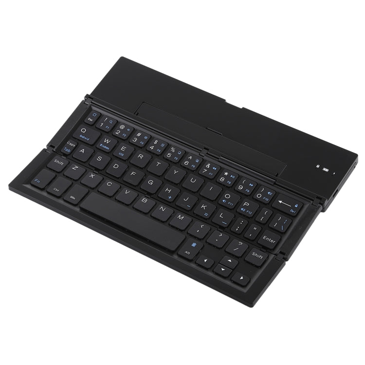 GK608 Ultra-thin Foldable Bluetooth V3.0 Keyboard, Built-in Holder, Support Android / iOS / Windows System (Black)